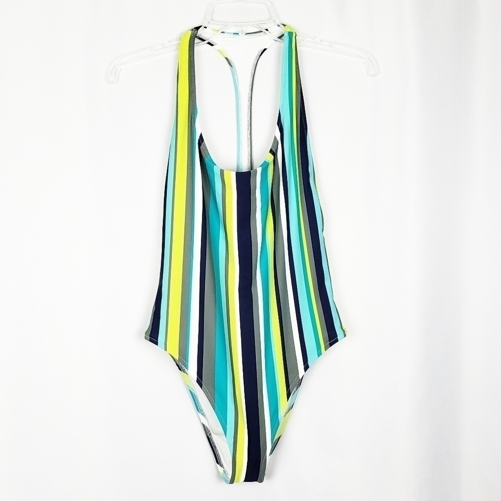 NWOT AERIE one piece swimsuit in stripe